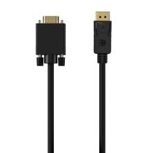 Cable Conversor Aisens A125-0552/ Displayport Macho - VGA Macho/ 1m/ Negro