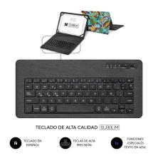 Funda con Teclado Subblim Keytab Pro Bluetooth para Tablets de 9'-11'/ Comic