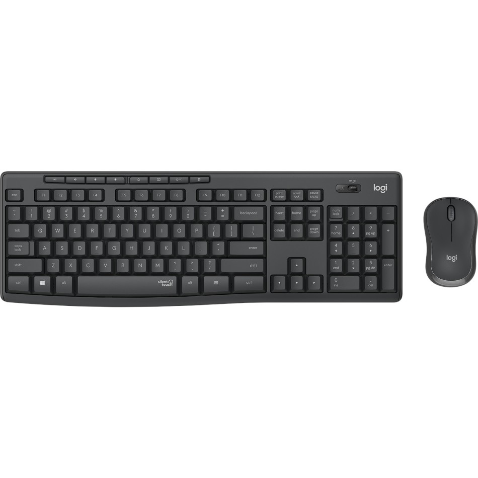 Logitech MK295 Silent Wireless Combo teclado Ratón incluido USB QWERTY Español Grafito