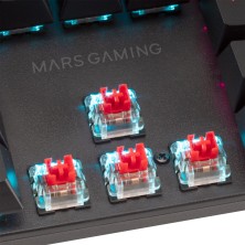 Mars Gaming MK422 Negro Teclado Gaming RGB Switch Mecánico Rojo Idioma Español