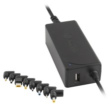 CARGADOR PARA PORTÁTIL | NGS | 70 W | ADAPTADOR | INVERSOR DE CORRIENTE | INTERIOR | 9 CONECTORES | NEGRO