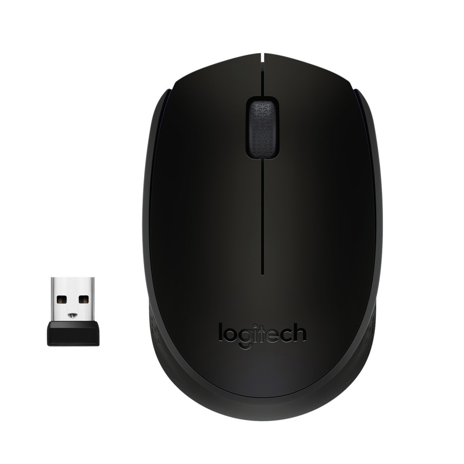 Logitech M171 Black-K ratón Ambidextro RF inalámbrico Óptico 1000 DPI