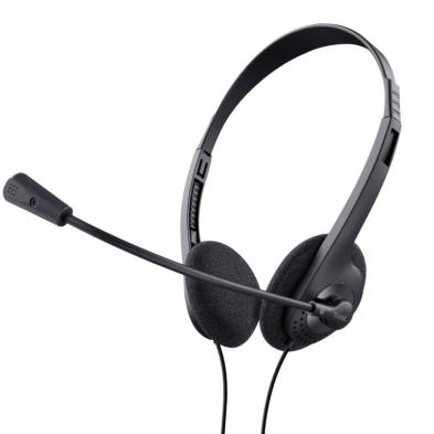 Auriculares Trust Chat Headset 24659 | Micrófono | Jack 3.5 | Negro