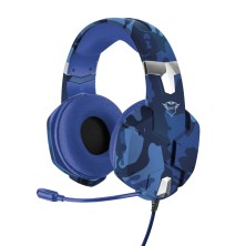 Trust GXT 322B Carus Auriculares Alámbrico Diadema Juego Negro, Azul