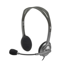 Auriculares con Micrófono Logitech LGT H110 | Diadema | Supraaural | Plata