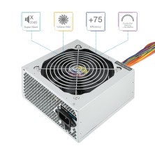 TooQ TQAPOLO-500SP unidad de fuente de alimentación 500 W 20+4 pin ATX ATX Plata