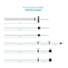 TooQ TQAPOLO-500SP unidad de fuente de alimentación 500 W 20+4 pin ATX ATX Plata