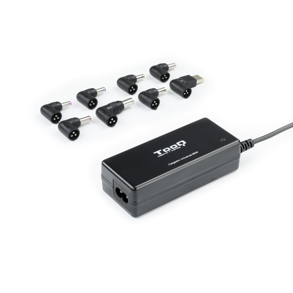 TooQ TQLC-65BS02AT adaptador e inversor de corriente Interior 65 W Negro