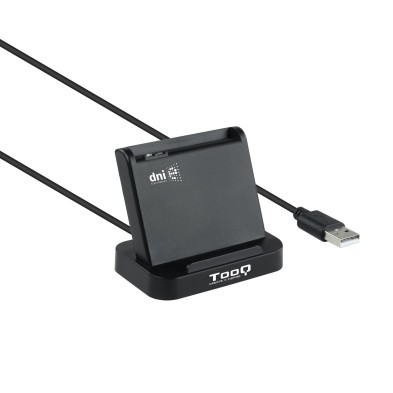 TOOQ LECTOR DE TARJETAS INTELIGENTES DNIE VISION USB 2.0, NEGRO