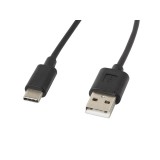 Cable usb lanberg 2.0 macho - usb tipo c macho 1.8m negro