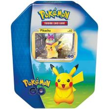 Juego de cartas sobre individual pokemon tcg go v gift tin pikachu inglés