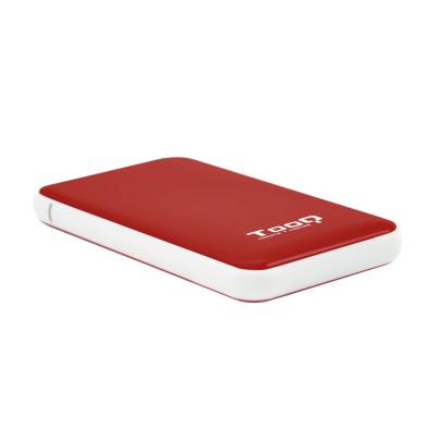 CAJA EXTERNA PARA DISCO DURO | TOOQ | SATA I/II/III a USB 3.1 | 2.5" | ROJO