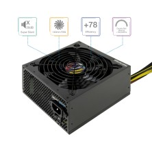 TooQ TQAPOLO-650SP unidad de fuente de alimentación 650 W 20+4 pin ATX ATX Negro