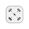 Cargador AISENS 48W 5 Puertos 3x USB-A 1x USB-C 1x USB QC3.0, Blanco