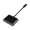 Conversor AISENS USB C a HDMI/USB-C/Tipo A USB 3.0, 3 en 1, Negro, 15cm
