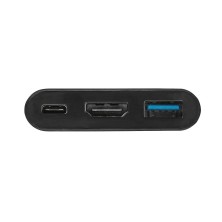 AISENS Conversor USB C a HDMI USB-C Tipo A USB 3.0, 3 en 1, Negro, 15cm