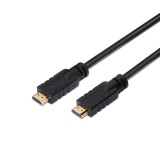 AISENS Cable HDMI V2.0 Premium alta velocidad HEC 4k@60Hz 18Gbps con repetidor, A M-A M, Negro, 15 m