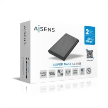 AISENS Caja Externa 2,5" ASE-2525B 9.5mm SATA a USB 3.0 USB3.1 Gen1, Negra