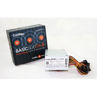 Fuente de Alimentación CoolBox BASIC500GR-S | 500W | SFX | 80 mm | Blanco