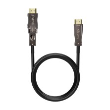 AISENS Cable Hdmi V2.1 AOC Desmontable Ultra Alta Velocidad   Hec 8K@60Hz 4K@120Hz 4 4 4 48Gbps, A M-D A M, Negro, 50M