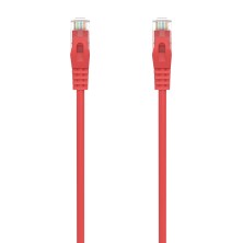 AISENS Cable de Red Latiguillo RJ45 LSZH Cat.6A 500 Mhz UTP AWG24, Rojo, 0.5M