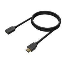 AISENS Cable HDMI V2.0 Prolongador Premium Alta Velocidad   Hec 4K@60Hz 18Gbps, A M-A H, Negro, 2.0M