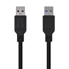 AISENS Cable USB 3.0, Tipo A M-A M, Negro, 2.0m