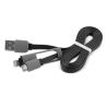 CABLE USB | 1LIFE | 2 IN 1 | USB A - MICRO USB A | NEGRO | 1M
