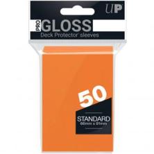 Fundas estándar ultra pro color naranja para cartas paquete de 50
