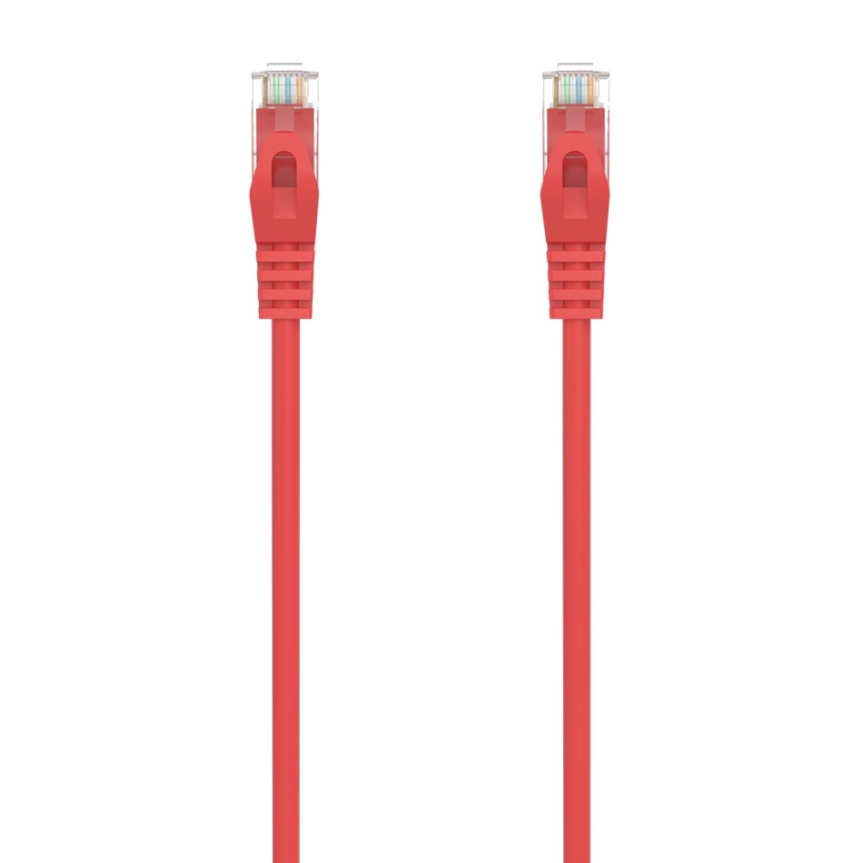 AISENS Cable de Red Latiguillo RJ45 LSZH Cat.6A 500 Mhz UTP Awg24, Rojo, 25CM