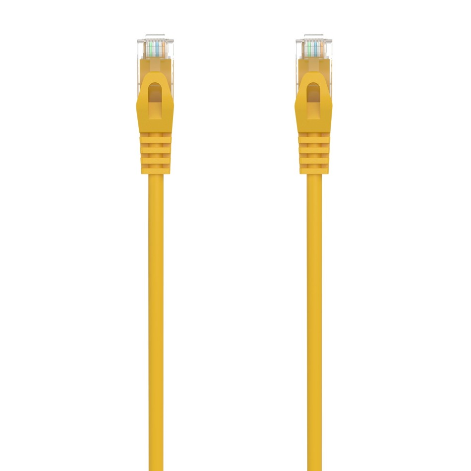 AISENS Cable de Red Latiguillo RJ45 LSZH Cat.6A 500 Mhz UTP AWG24, Amarillo, 3.0M