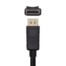 AISENS Cable DisplayPort V1.2 4K@60Hz, DP M-DP M, Negro, 1.0m