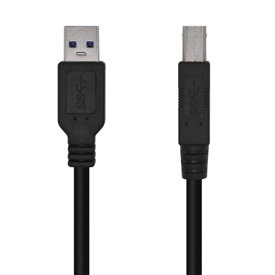 limpiar Antecedente Padre Cable USB 3 0 Impresora AISENS Tipo A/M-B/M, Negro