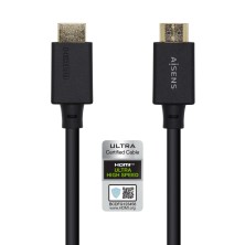 AISENS Cable HDMI V2.1 Ultra Alta Velocidad   HEC Certificado 8k@60Hz 48Gbps, A M-A M, Negro, 3.0m