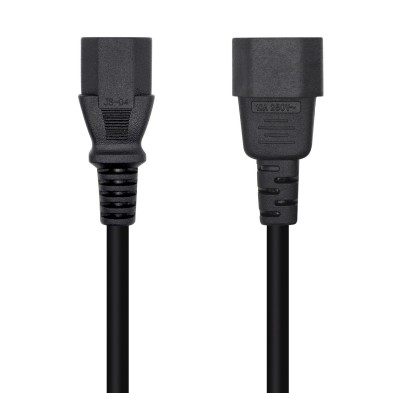 Cable Alimentación CPU AISENS C13/H-C14/M, Negro, 10 m