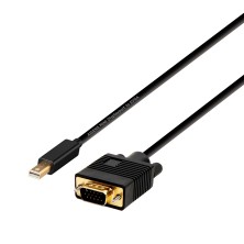AISENS Cable conversor Mini DP A VGA, Mini DP M - VGA M, Negro, 2.0m