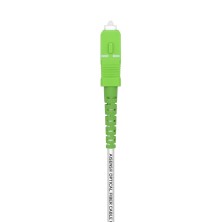 AISENS Cable Fibra Óptica Latiguillo G657A2 3.0 9 125 SMF Simplex CPR DCA LSZH, SC APC-SC APC, Blanco, 20 m