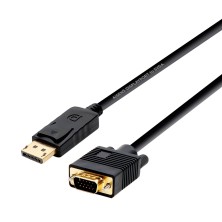 AISENS A125-0365 adaptador de cable de vídeo 2 m DisplayPort VGA D-SUB Negro