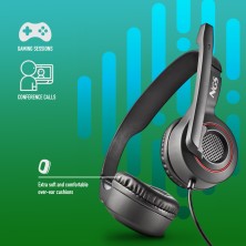 NGS MSX 10 PRO Auriculares Alámbrico Diadema Juego Negro