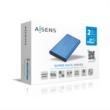 AISENS Caja Externa 2,5" ASE-2525BLU 9.5mm SATA a USB 3.0 USB3.1 Gen1, Azul