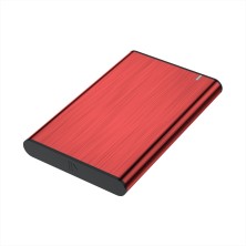 AISENS Caja Externa 2,5" ASE-2525RED 9.5mm SATA a USB 3.0 USB3.1 Gen1, Rojo