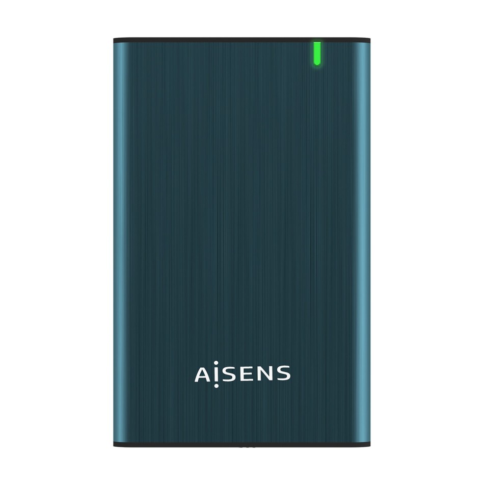 AISENS Caja Externa 2.5" ASE-2525PB 9.5 mm SATA A USB 3.0 USB 3.1 Gen1, Azul Pacifico