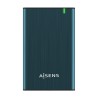 Caja Externa AISENS ASE-2525PB | 2.5" | 9.5 mm | SATA A USB 3.0/USB 3.1 Gen1 | Azul Pacifico