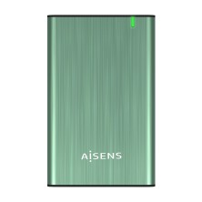 AISENS Caja Externa 2.5" ASE-2525SGN 9.5 mm SATA A USB 3.0 USB 3.1 Gen1, Verde Primavera