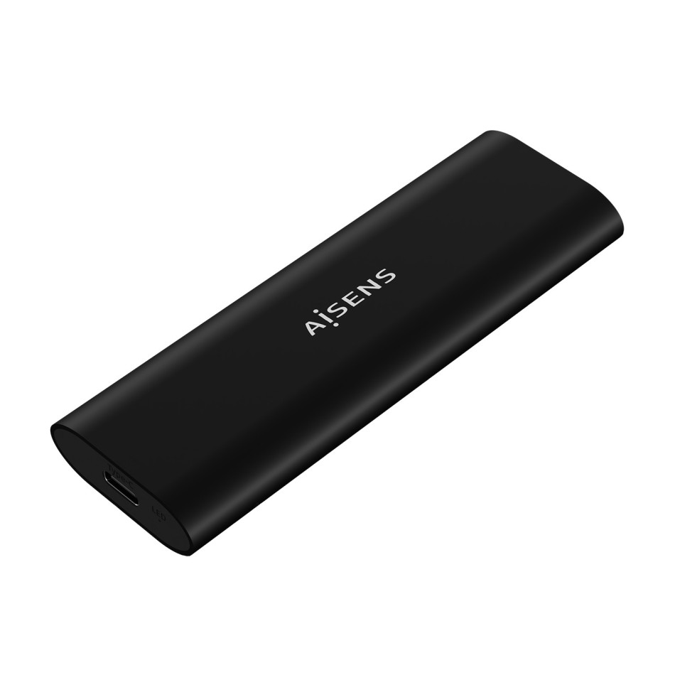 AISENS Caja Externa M.2 (NGFF) ASM2-014B SATA NVMe A USB3.1 Gen2, Negro