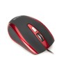 Ratón NGS Red Tick | Mano Derecha | USB tipo A | Óptico | 800 DPI | Negro, Rojo