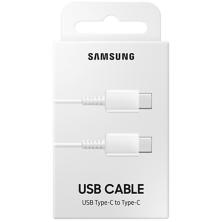 Cable USB 2.0 Tipo-C Samsung EP-DA705BWEGWW/ USB Tipo-C Macho - USB Tipo-C Macho/ 1m/ Blanco