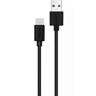 CABLE USB 2.0 | PHILIPS | DISPOSITIVOS | USB A - USB C | NEGRO | 2M