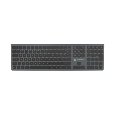 Teclado Natec Dolphin Slim Wireless | Bluetooth | QWERTY | Negro, Gris