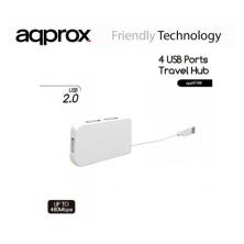 HUB APPROX USB 2.0 4 PUERTOS BLANCO APPHT4W